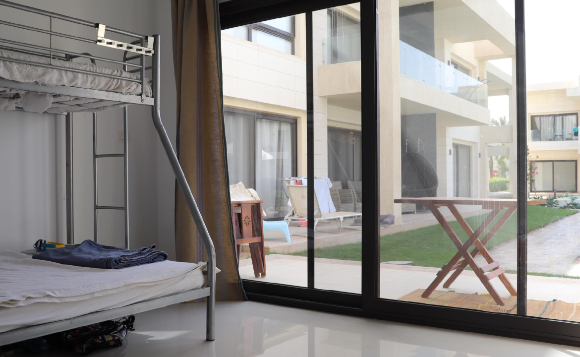 For Sale in G-Cribs El Gouna Ground Floor Two Bedrooms Apartment Overlooking Pool in El Gouna