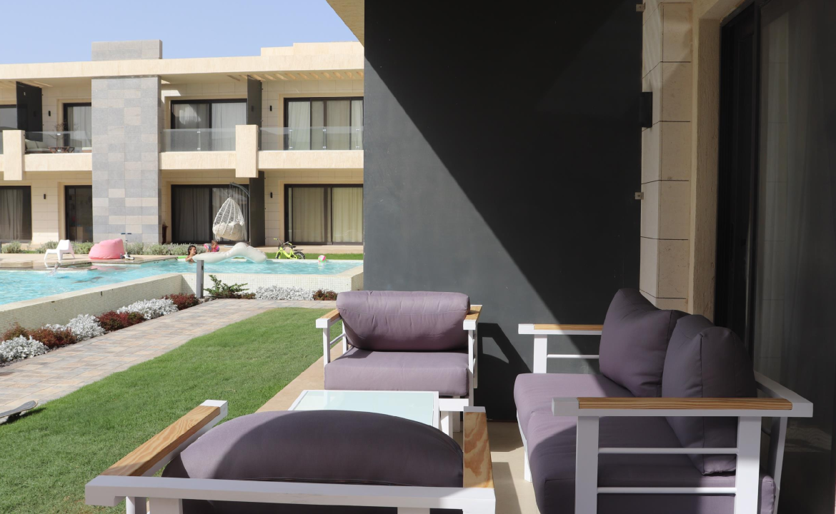 For Sale in G-Cribs El Gouna Ground Floor Two Bedrooms Apartment Overlooking Pool in El Gouna