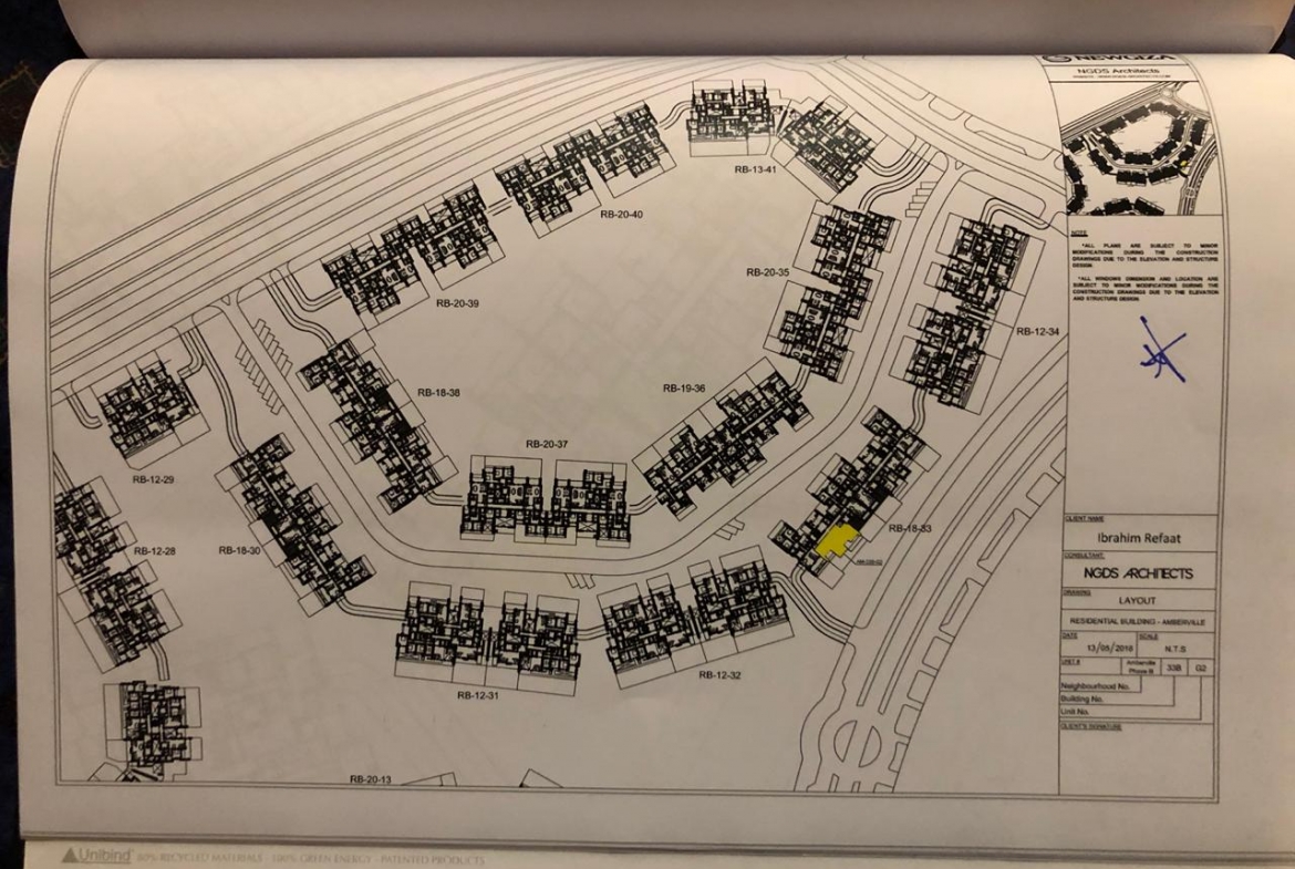 Two Bedrooms For Sale Ground At “Amberville” By Newgiza West Cairo – October