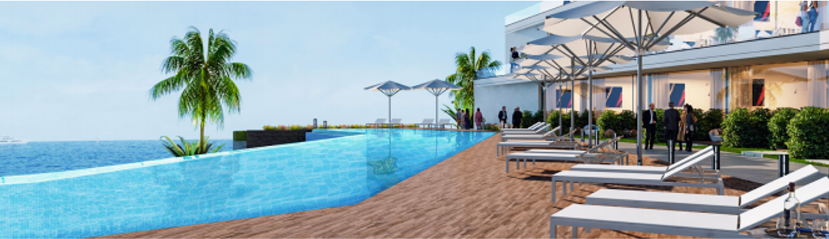 One bedroom ground floor with garden for sale in Baymount Galala city