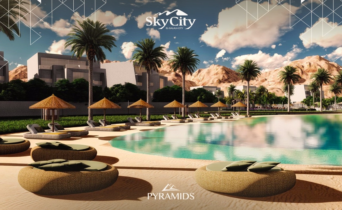 Two Bedrooms Chalet For Sale in Sky City in New Galala City