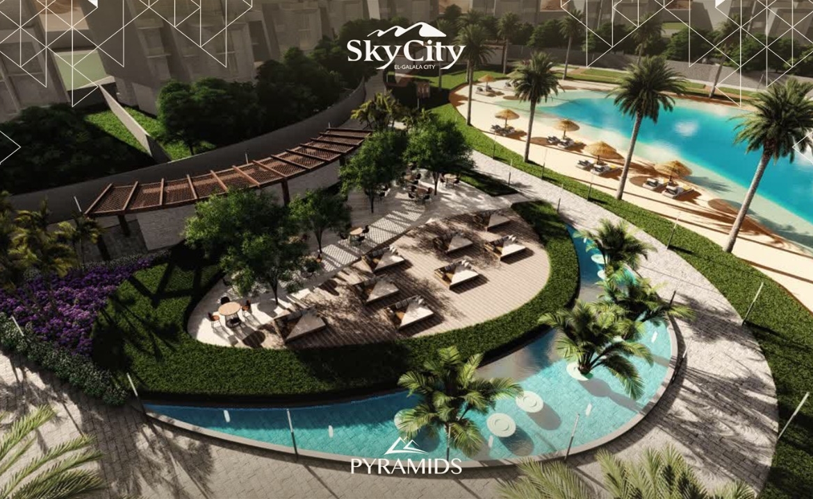 Two Bedrooms Chalet For Sale in Sky City in New Galala City