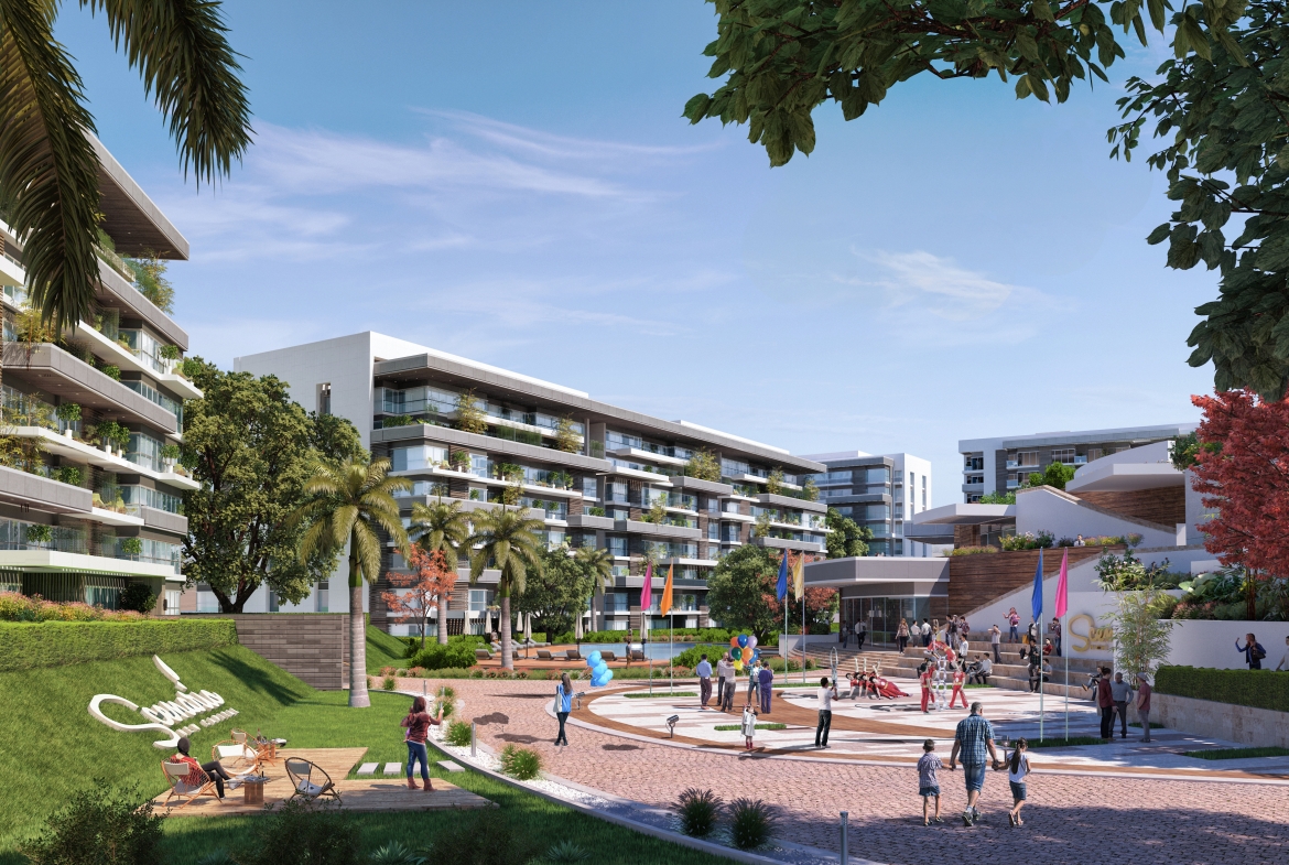 3 Bedrooms + 56 Sq  Garden Apartment For Sale In Scenario New Capital