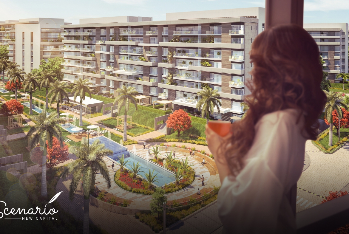 3 Bedrooms + 56 Sq  Garden Apartment For Sale In Scenario New Capital