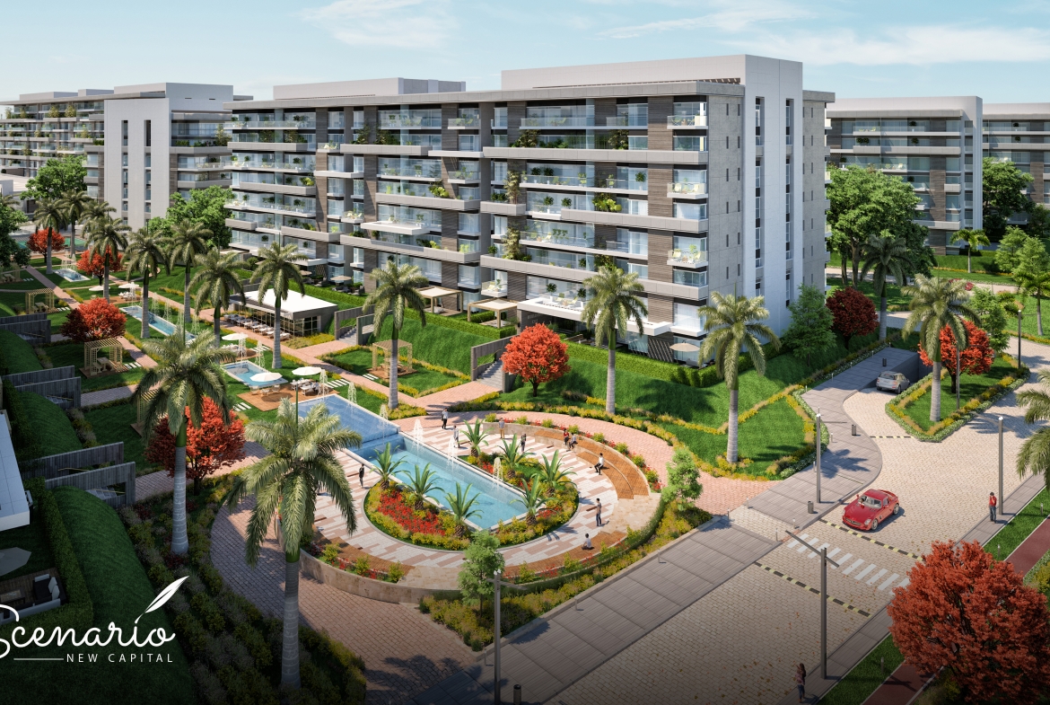 3 Bedrooms + 56 Sq  Garden Apartment For Sale In Scenario New Capital