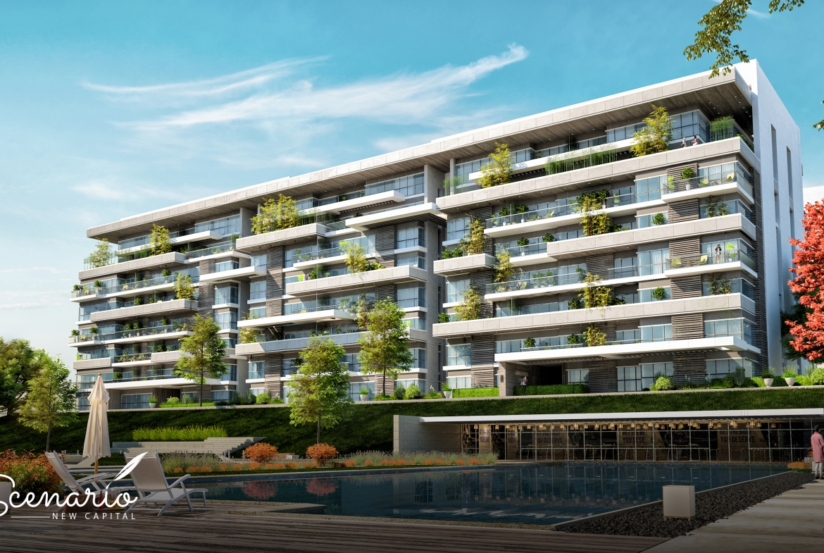 3 Bedrooms + 56 Sq  Garden Apartment For Sale In Scenario New Capital