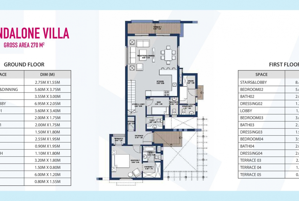 For Sale standalone villa Sea View at SKALA Mountain View North Coast