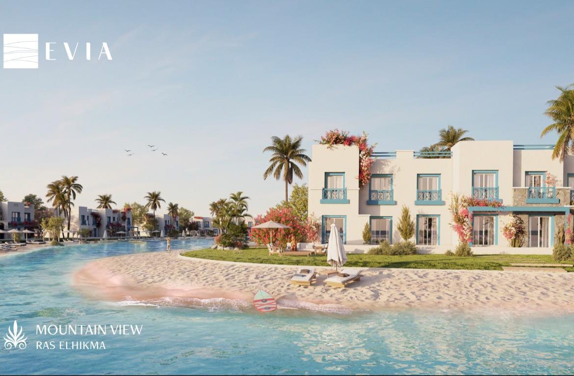 For Sale Lagoon Front Town house in Evia Mountain View Ras el Hikma