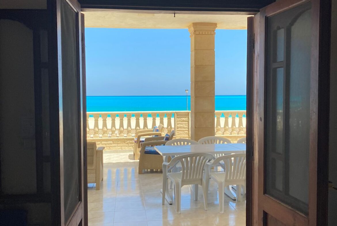 Sea Front Penthouse Chalet For Sale with Roof and Garden in Lotus North Coast