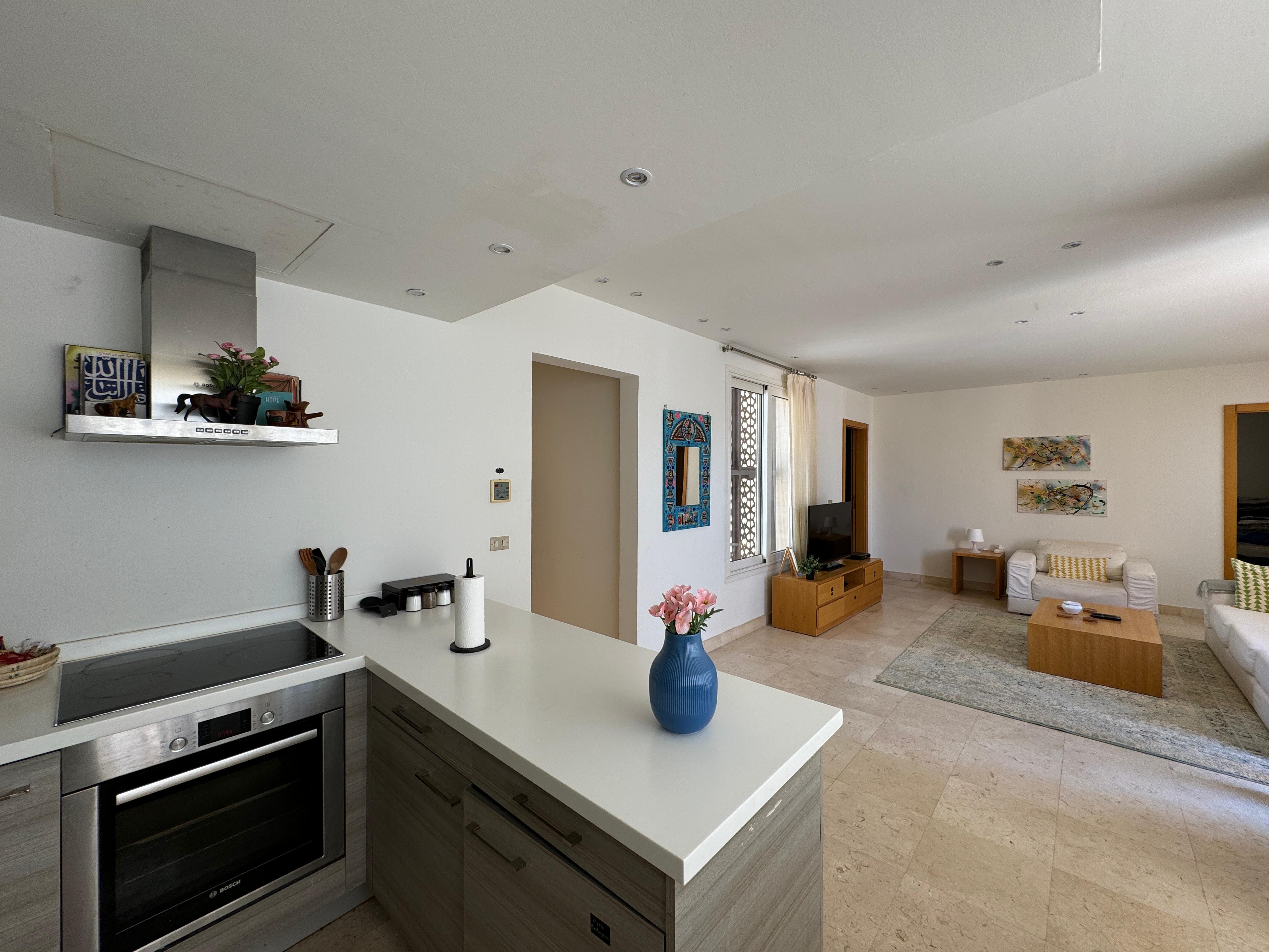 Open Plan Kitchen Living Room Scarab Club El Gouna | Apartment for Sale | Offene Küche Wohnzimmer El Gouna