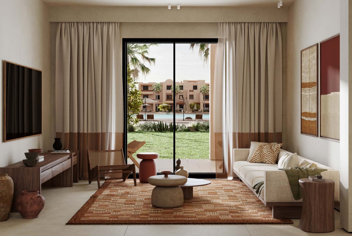 For Sale: 1 Bedroom Apartment in Nuba Residence, El Gouna | New Launch by Orascom Development | BUA 80 sqm | Signature Sandy Pool | From USD 354,000