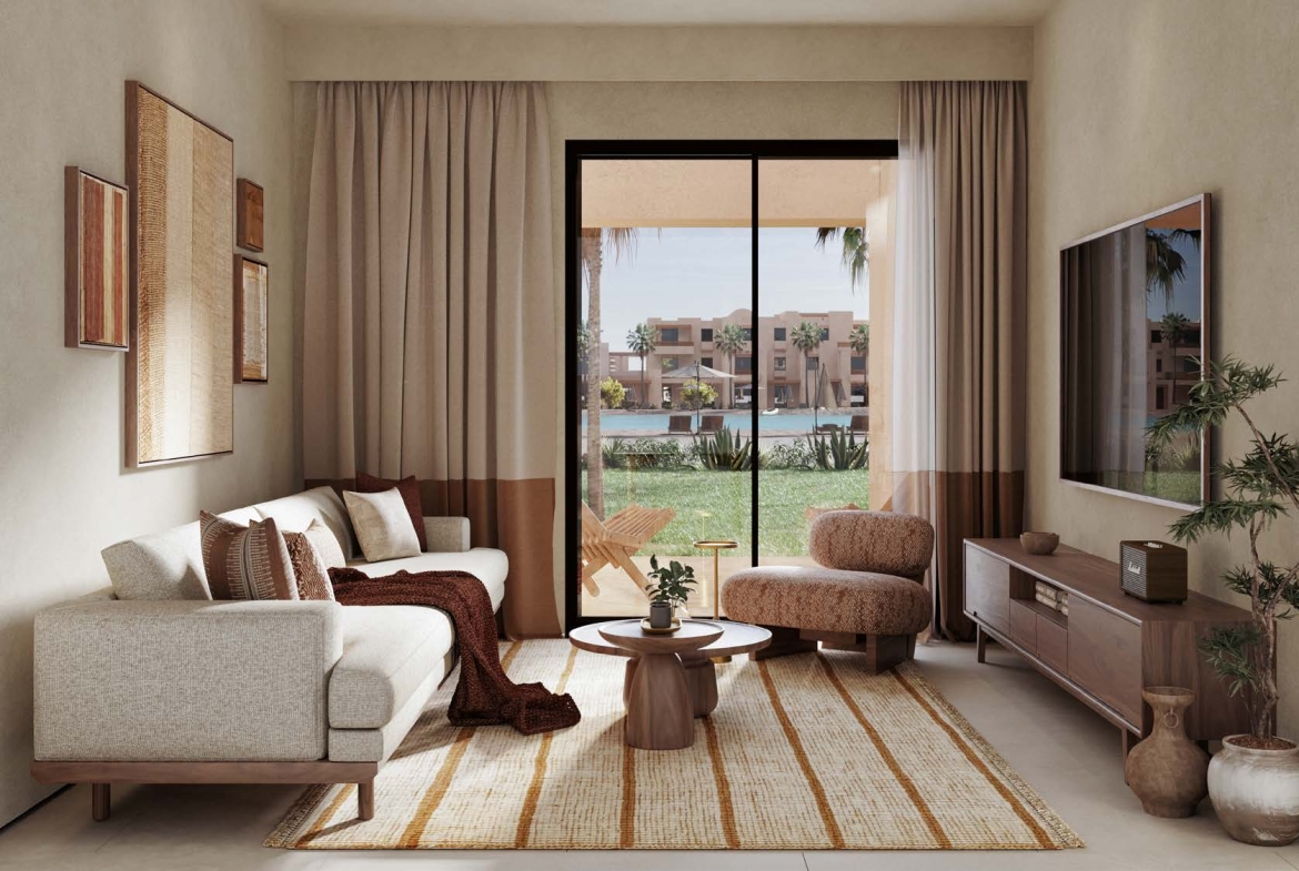 For Sale: 2 Bedroom Apartment in Nuba Residence, El Gouna | New Launch by Orascom Development | BUA 110 sqm | Signature Sandy Pool | From USD 472,000