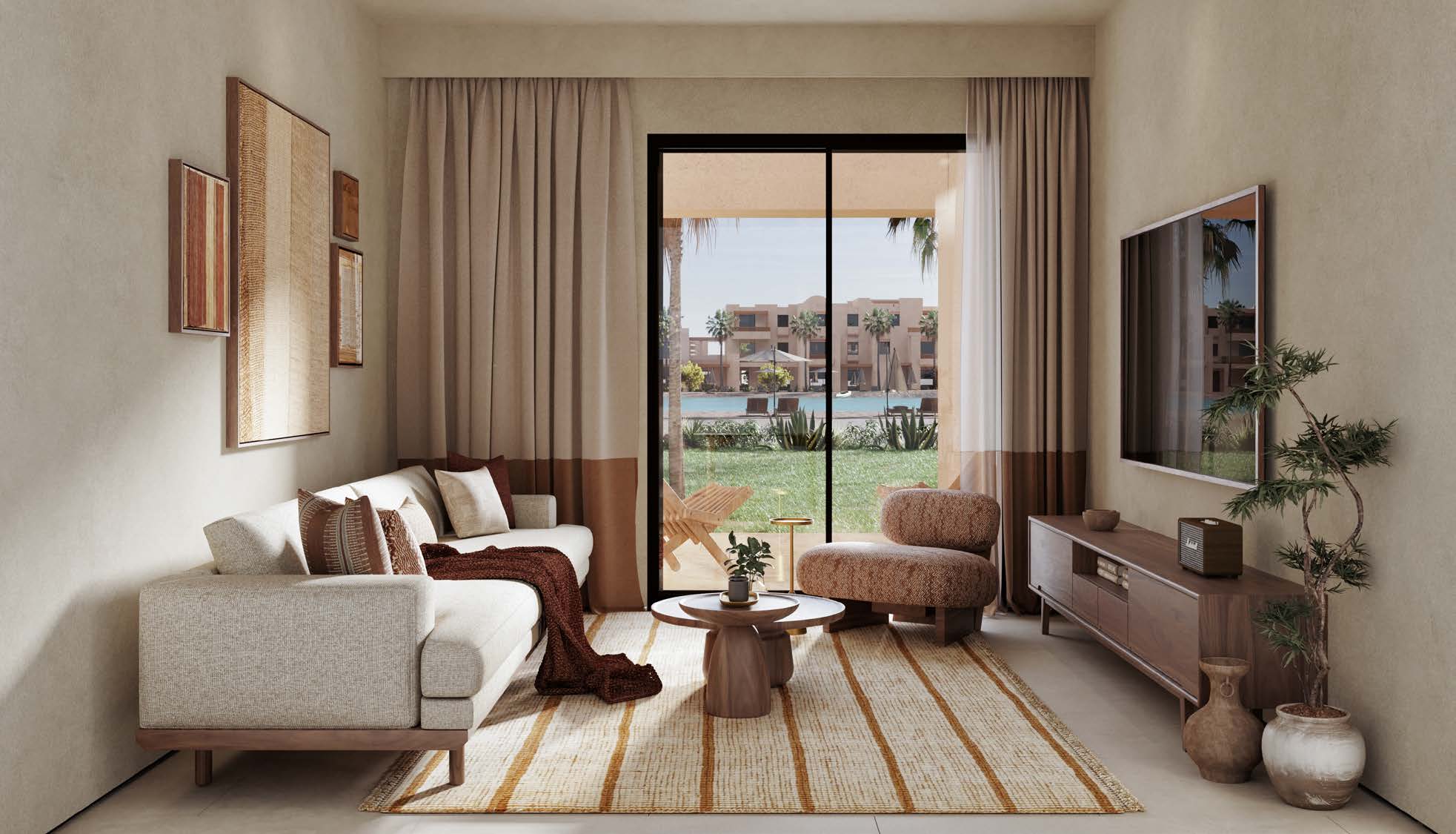 For Sale: 2 Bedroom Apartment in Nuba Residence, El Gouna | New Launch by Orascom Development | BUA 110 sqm | Signature Sandy Pool | From USD 472,000