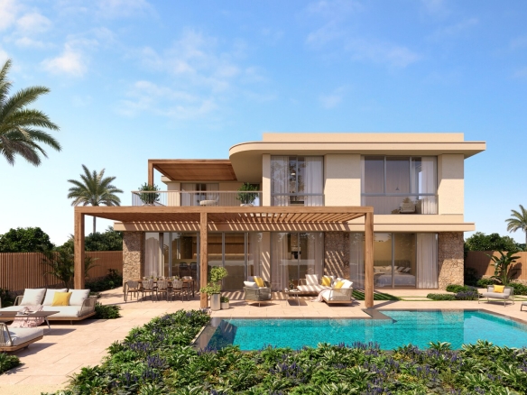 Villa Type D garden and private pool view - West Bay Almaza Bay Egypt