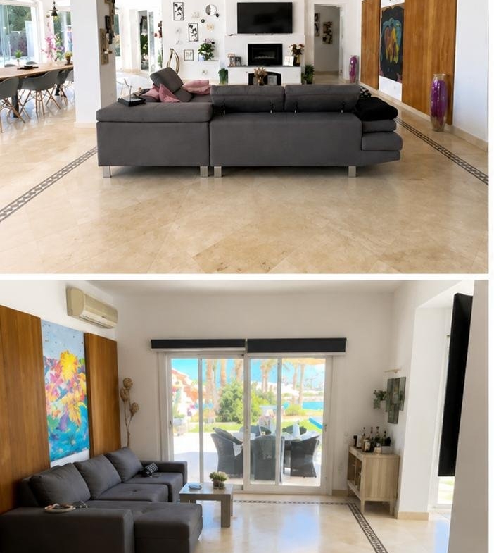 Lagoon-front villa El Gouna with private jetty, rooftop terrace and panoramic sea views