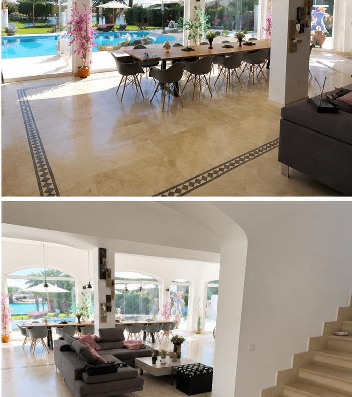 Lagoon-front villa El Gouna with private jetty, rooftop terrace and panoramic sea views