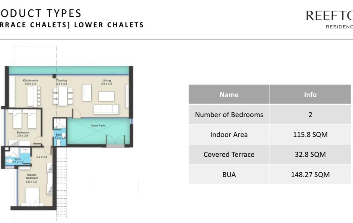For Sale: 2 Bedroom Chalet in Reef Town, Soma Bay | BUA 148 sqm | EGP 23,650,000
