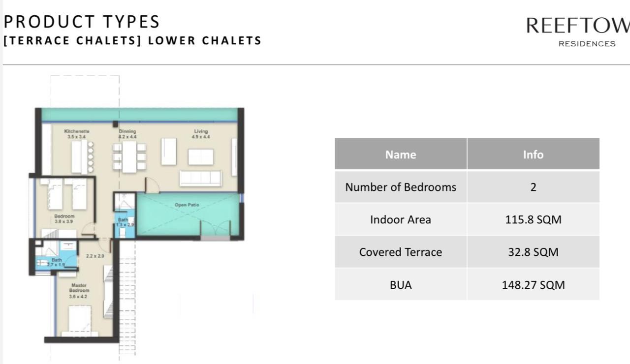 For Sale: 2 Bedroom Chalet in Reef Town, Soma Bay | BUA 148 sqm | EGP 23,650,000