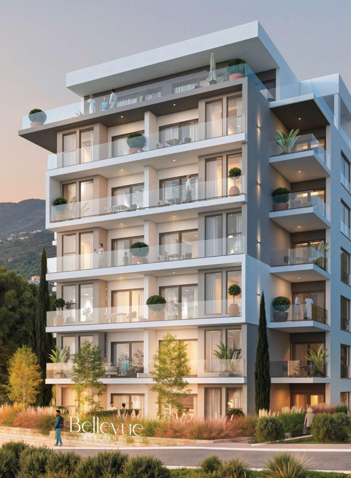 Aussenansicht der Bellevue Residence, Dobra Voda