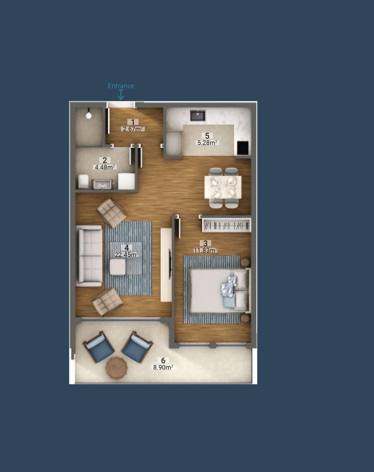 Floor plan, unit 02
