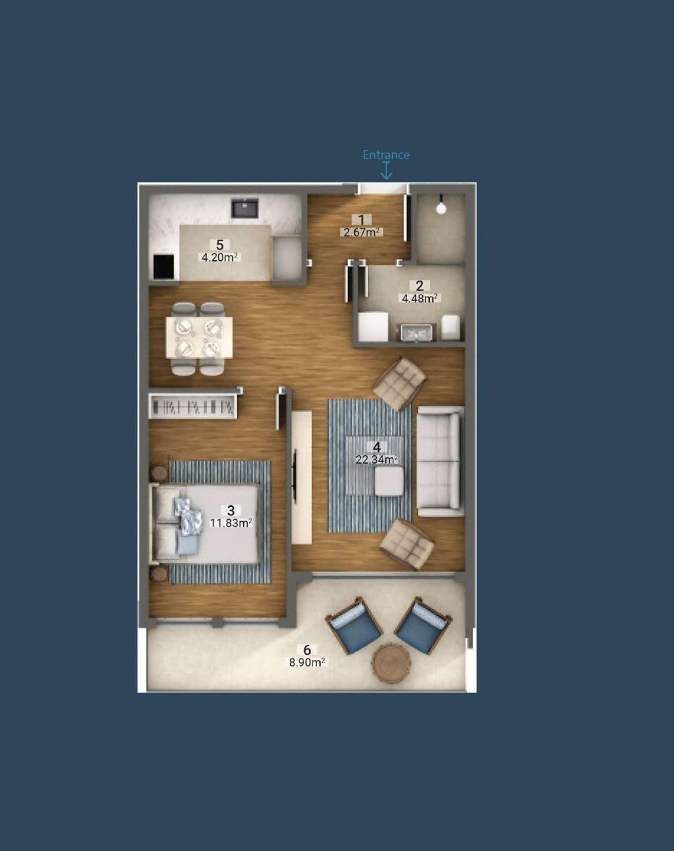 Floor plan, unit 03