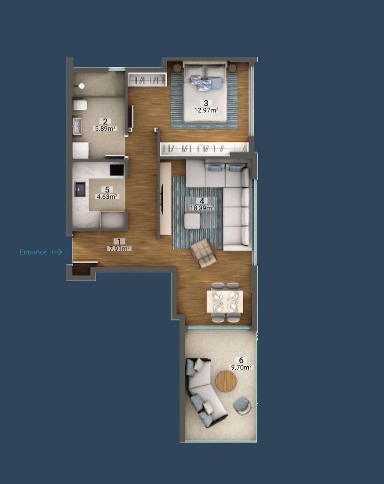 Floor plan, unit 05