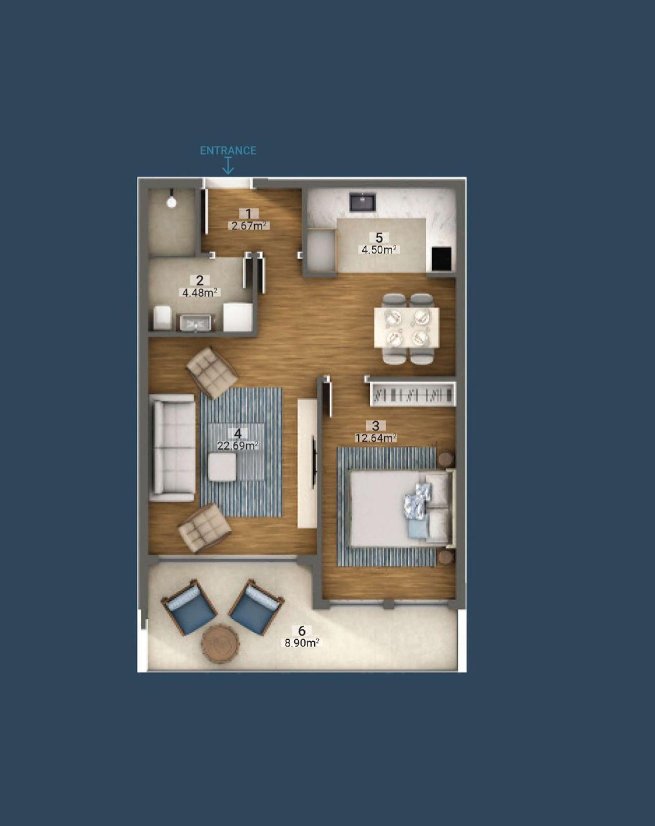 Floor plan, unit 06